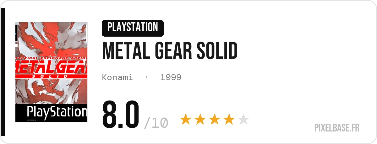 Metal Gear Solid — PlayStation